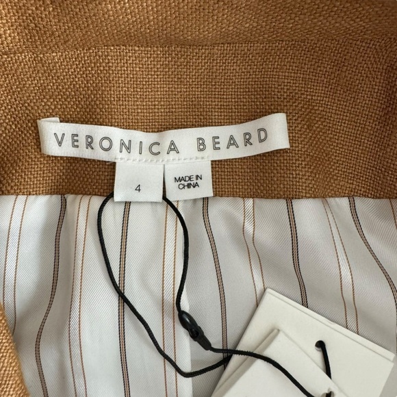 Veronica Beard - NWT Milani Linen Cropped Blazer Jacket Sz 4 - Picture 7 of 8